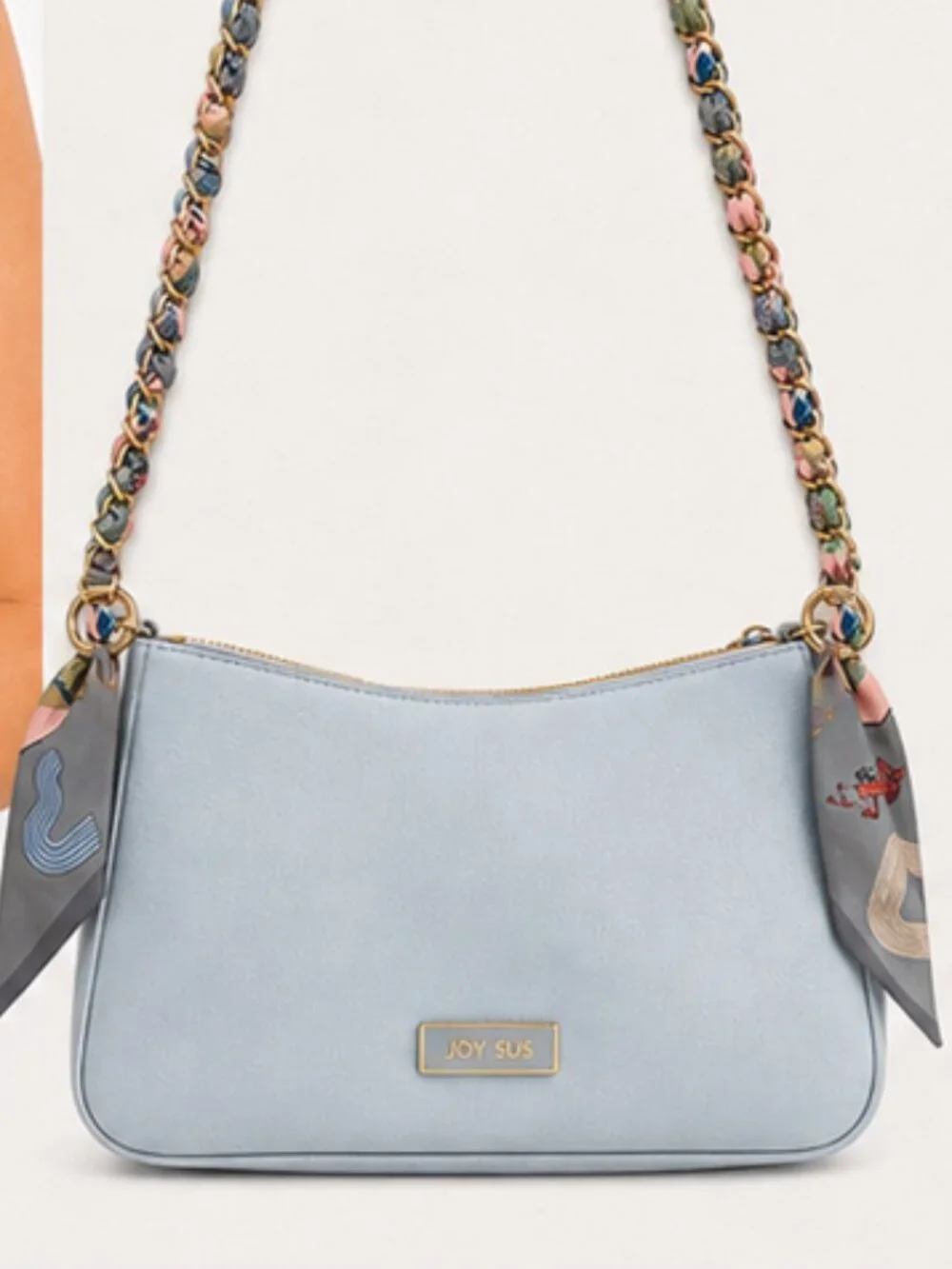 Ribbon Chain Phone Crossbody Lanyard with clear Tether Patch